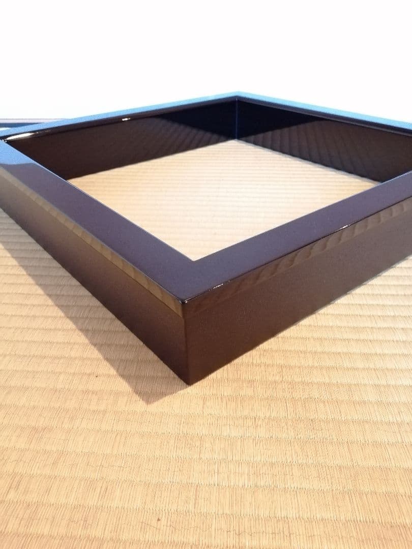 【茶道具】塗師宗明作　真塗炉縁　炉縁115