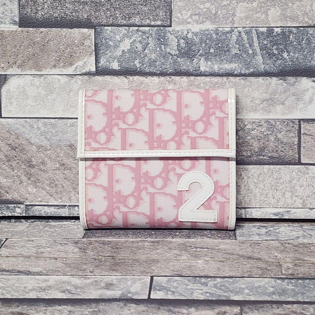 クリスチャンディオール トロッターウォレット 2つ折り財布 ピンク ヴィンテージ