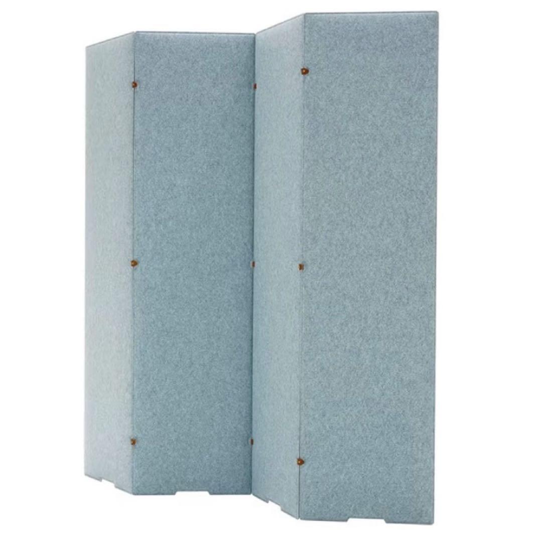 TRANQORDトランコード 吸音パーテーション/160cm/4連/アイスブルー