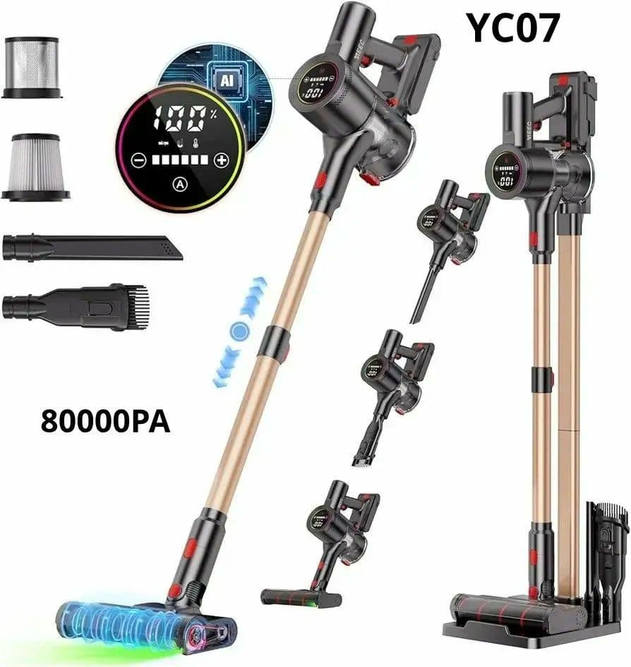 新品　掃除機 コードレス 80Kpa強力吸引！AI吸引力自動制御！70分連続稼働