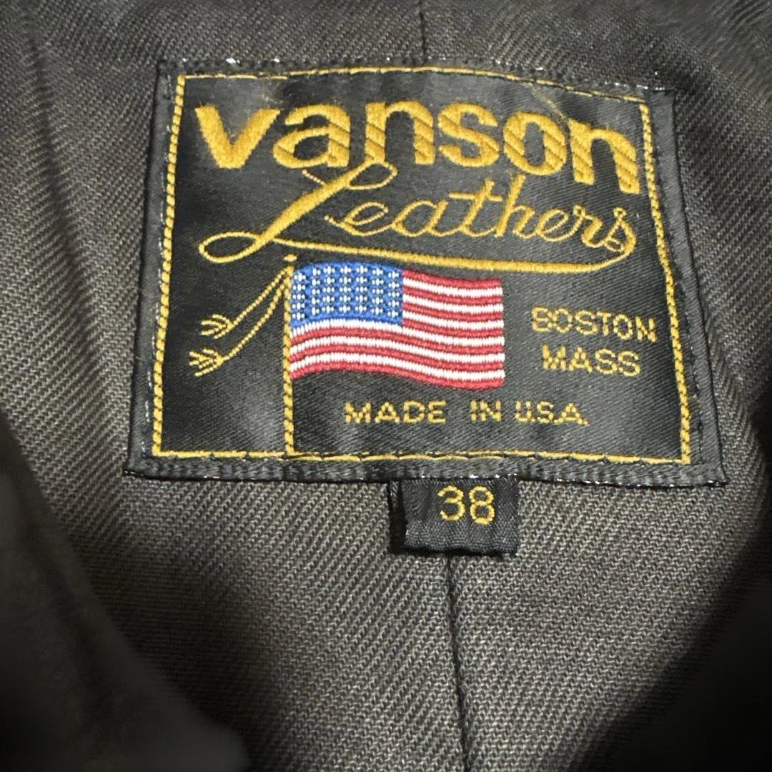 38inch VANSON バンソン DJLE ライダースジャケット　アメリカ製