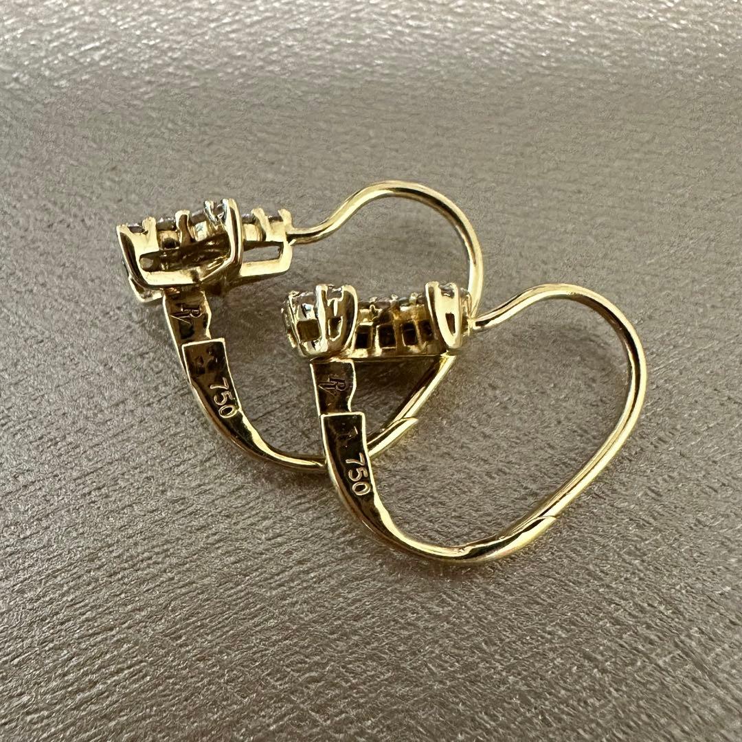 Ponte Vecchio ポンテヴェキオ K18 ダイヤ ピアス 月 星