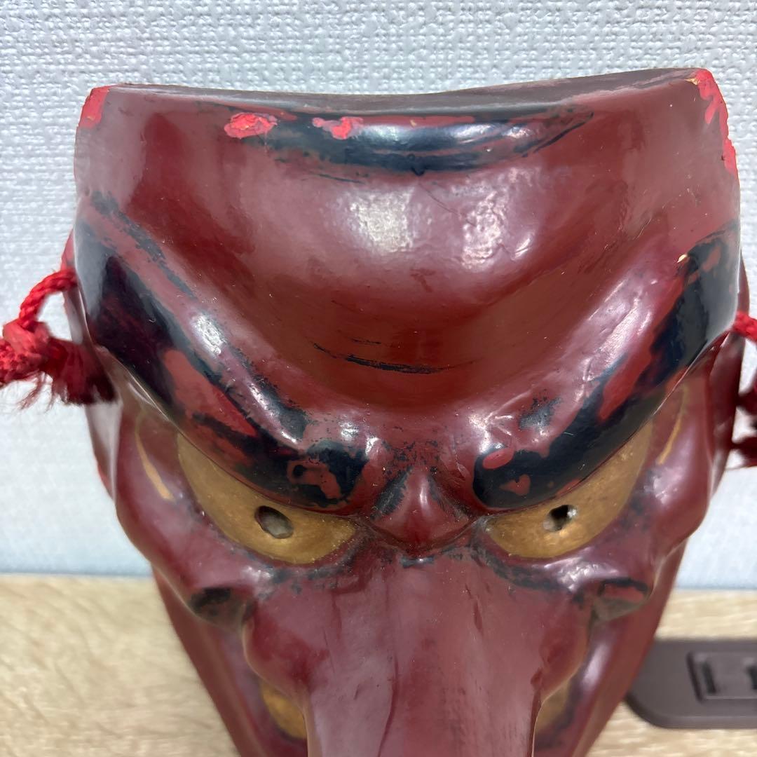 お面　天狗の面　鉄製　魔除開運