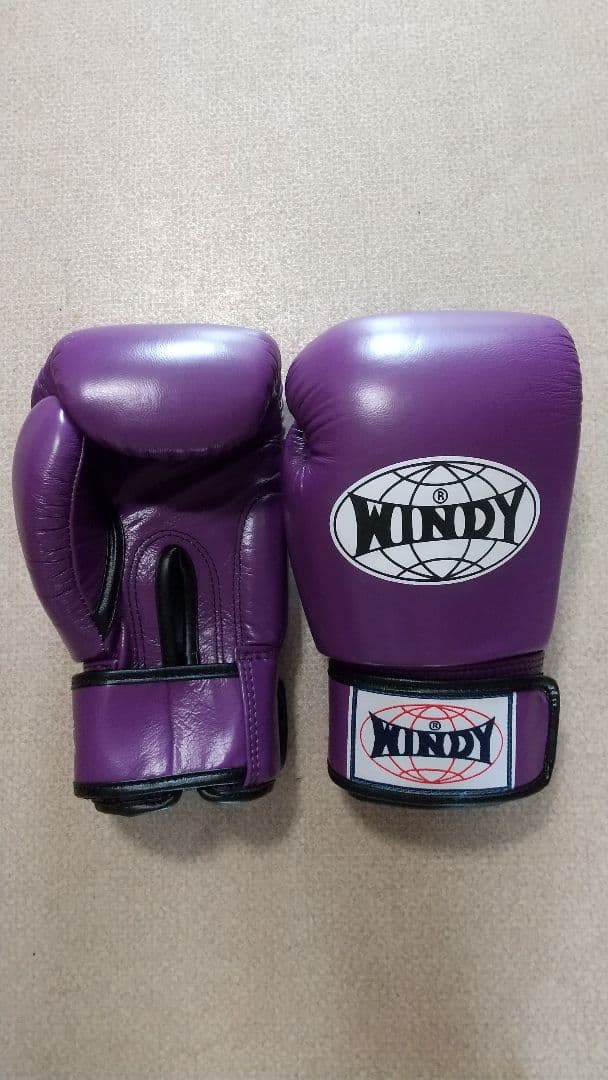 本革製WINDYボクシンググローブ 8oz 紫 新品
