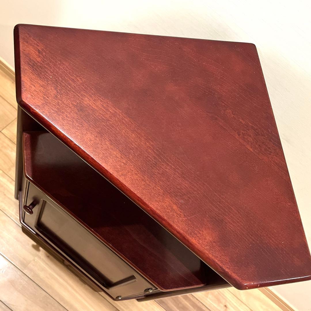 Karimoku カリモク 三角コーナータイプ 電話台 花台 収納棚 ビンテージ