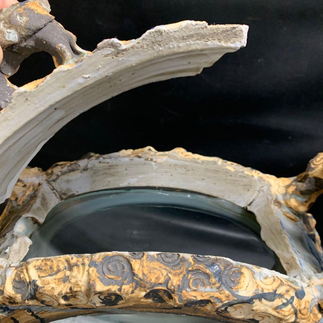 丸型の陶器の水槽　金魚・メダカ・インテリアに 和&アジアンテイスト