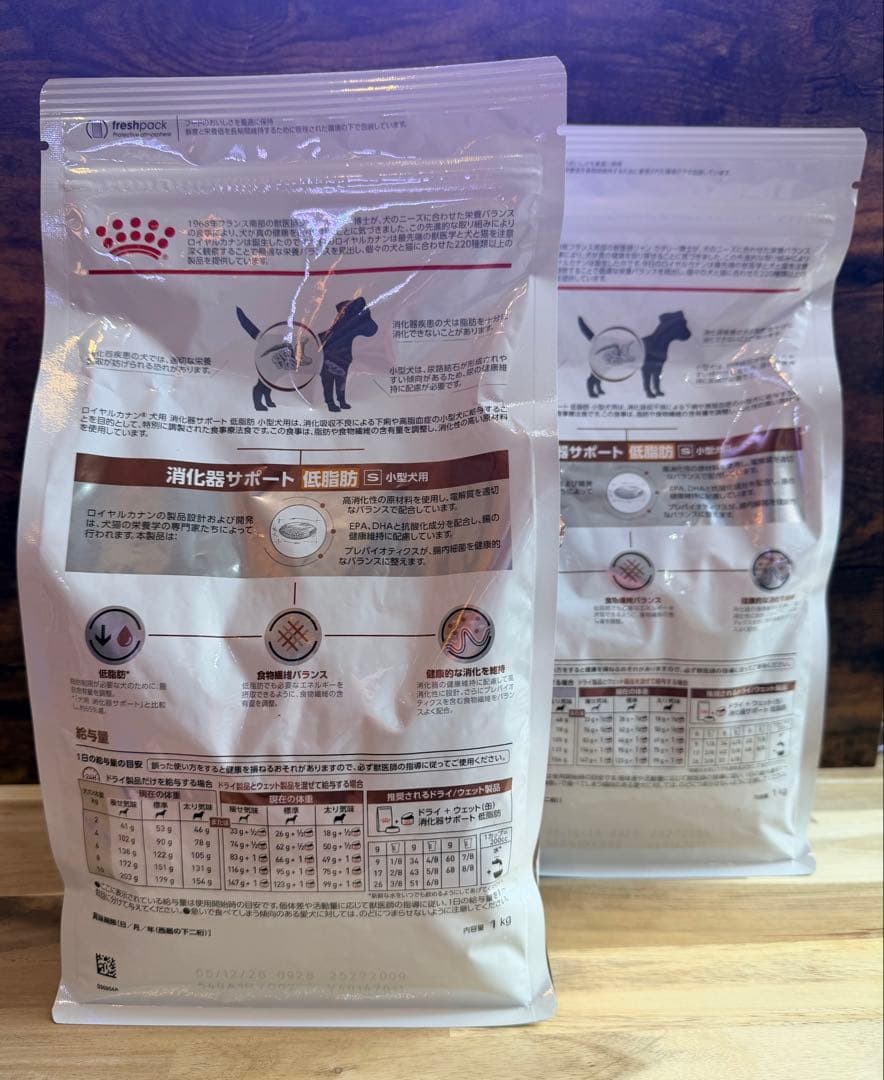 ロイヤルカナン 犬用 消化器サポート 低脂肪 小型犬用S　1kg×2袋