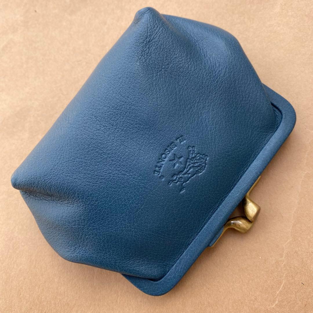 がま口　ポーチ　ミニ財布　ケース　小銭入れ　小物入れ　ブルー