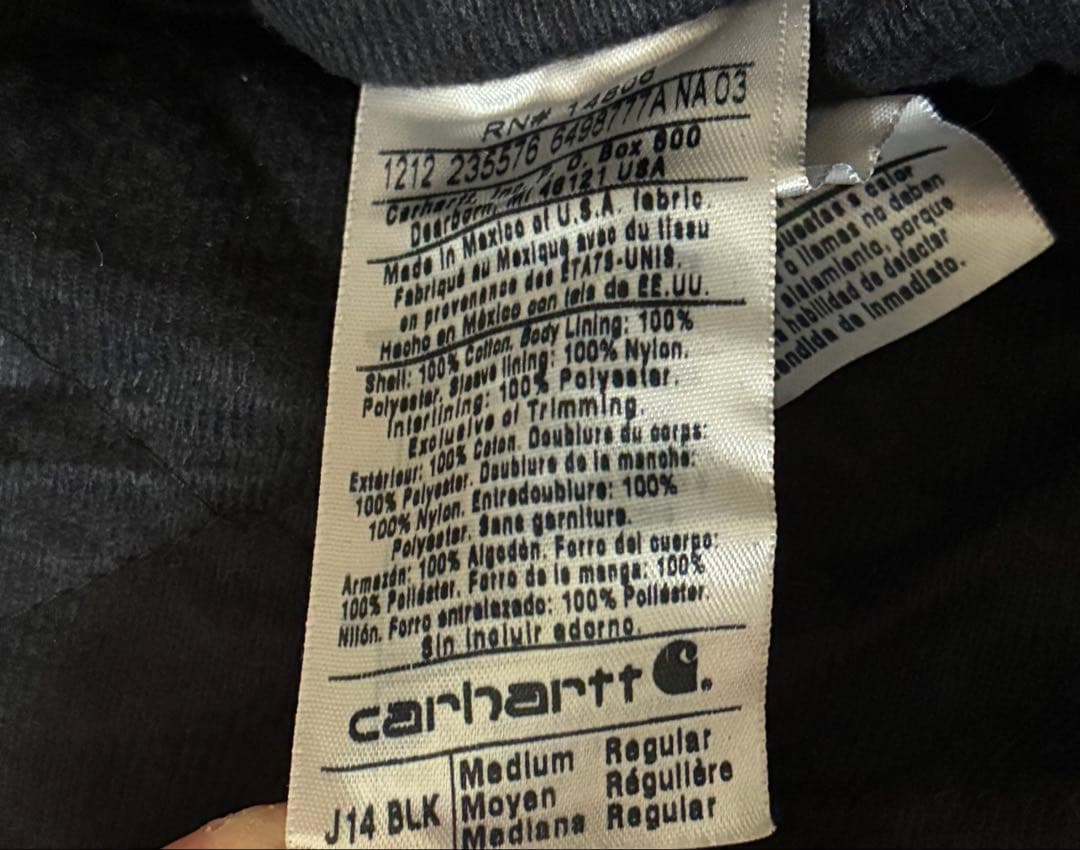 智*也様 carhartt サンタフェ　ジャケット　j14 blk 企業　メキシ