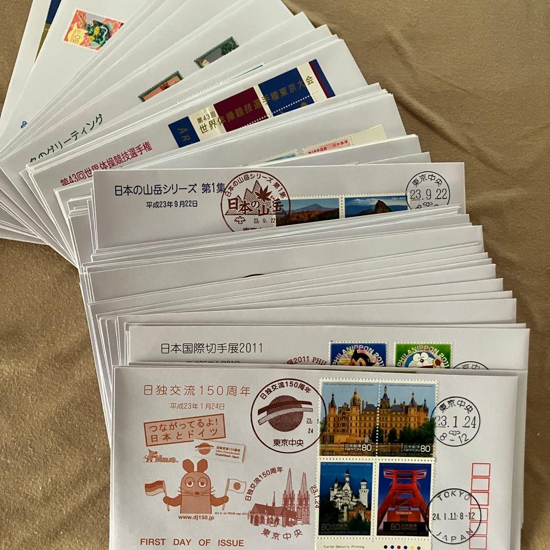 初日カバー 平成21年1月〜平成24年11月 400枚 満月印