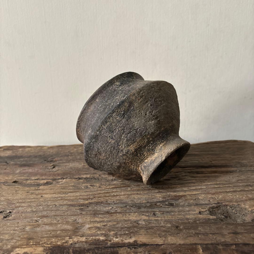 須恵器小壺　古美術　古道具　花器　アンティーク　骨董　新羅　高麗　南蛮　検:李朝