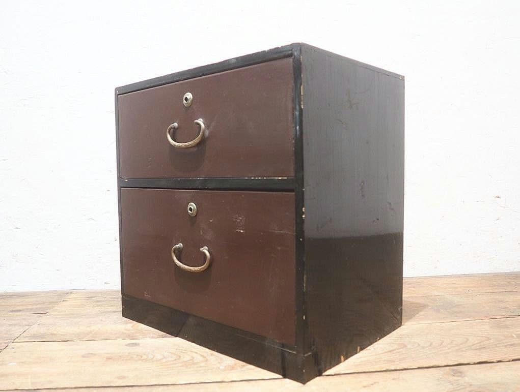 1373 レトロな小引き出し　収納棚　小箪笥　チェスト　陳列台　アンティーク