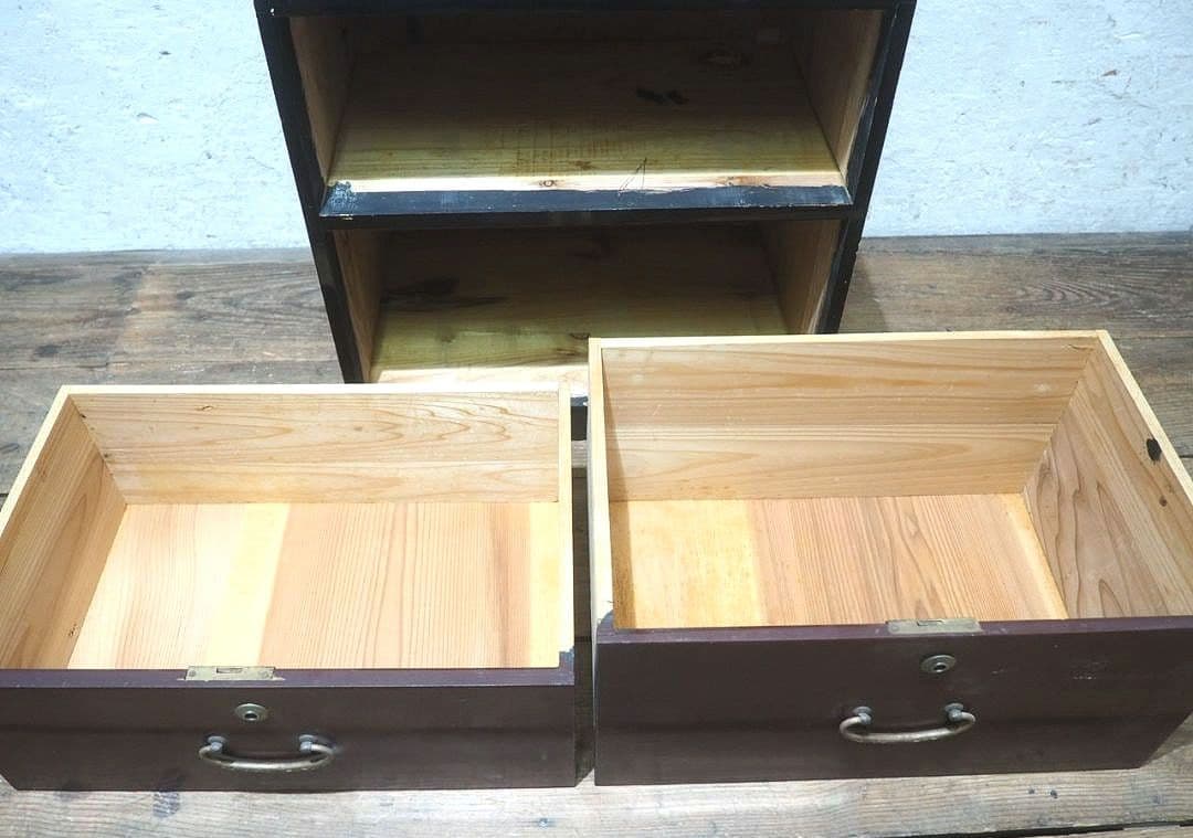 1373 レトロな小引き出し　収納棚　小箪笥　チェスト　陳列台　アンティーク