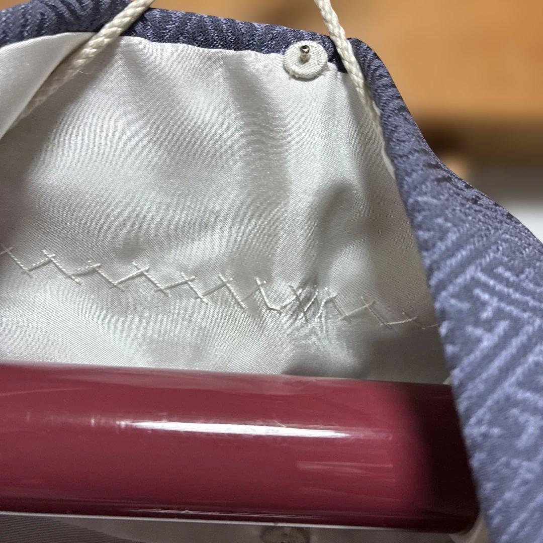 訪問着、高級、上品な柄に絞り、グレーネイビー 幾何学模様 地柄、新品、美品、正絹