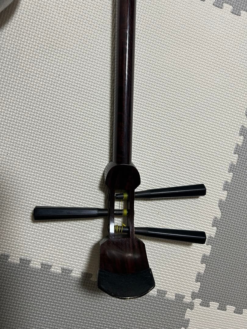 子持ち綾杉胴 三味線 犬皮