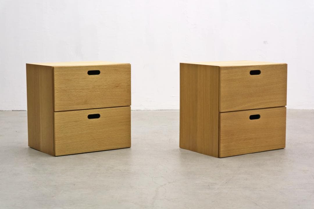 2個セット MUJI 無印良品 スタッキングチェスト 引き出し 2杯 オーク 1