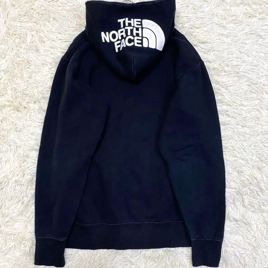 【美品✨】ザノースフェイス リアビュー フルジップパーカー 裏起毛 黒 L