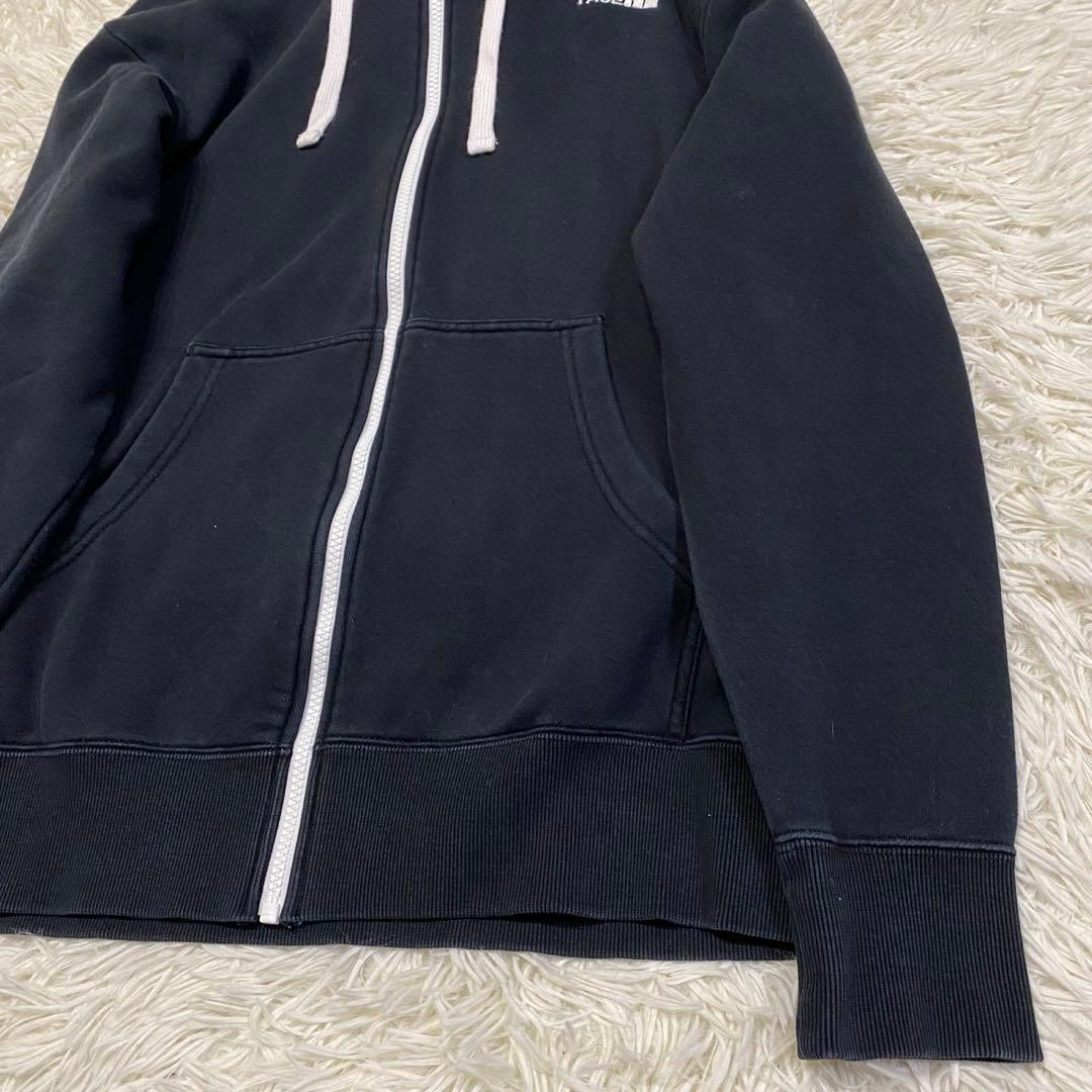 【美品✨】ザノースフェイス リアビュー フルジップパーカー 裏起毛 黒 L