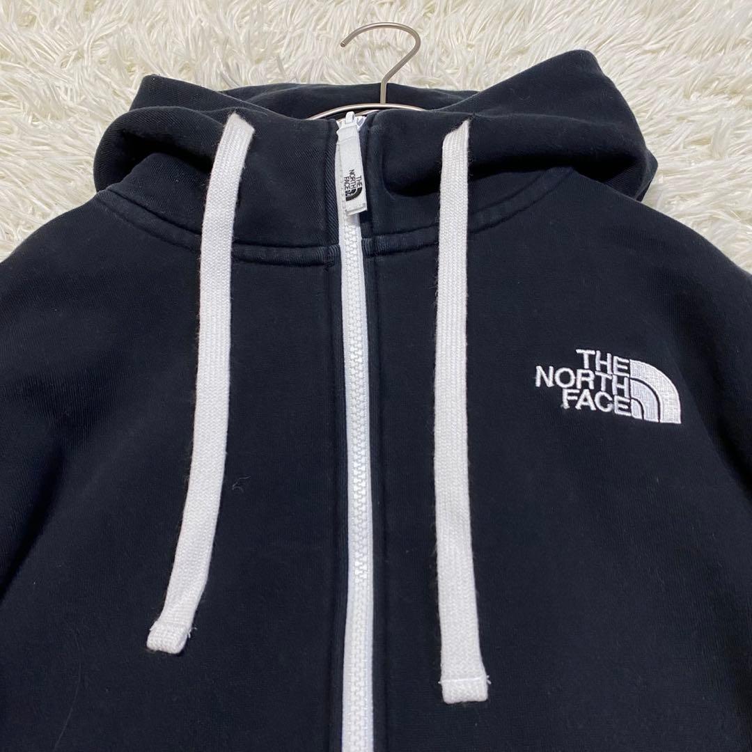 【美品✨】ザノースフェイス リアビュー フルジップパーカー 裏起毛 黒 L