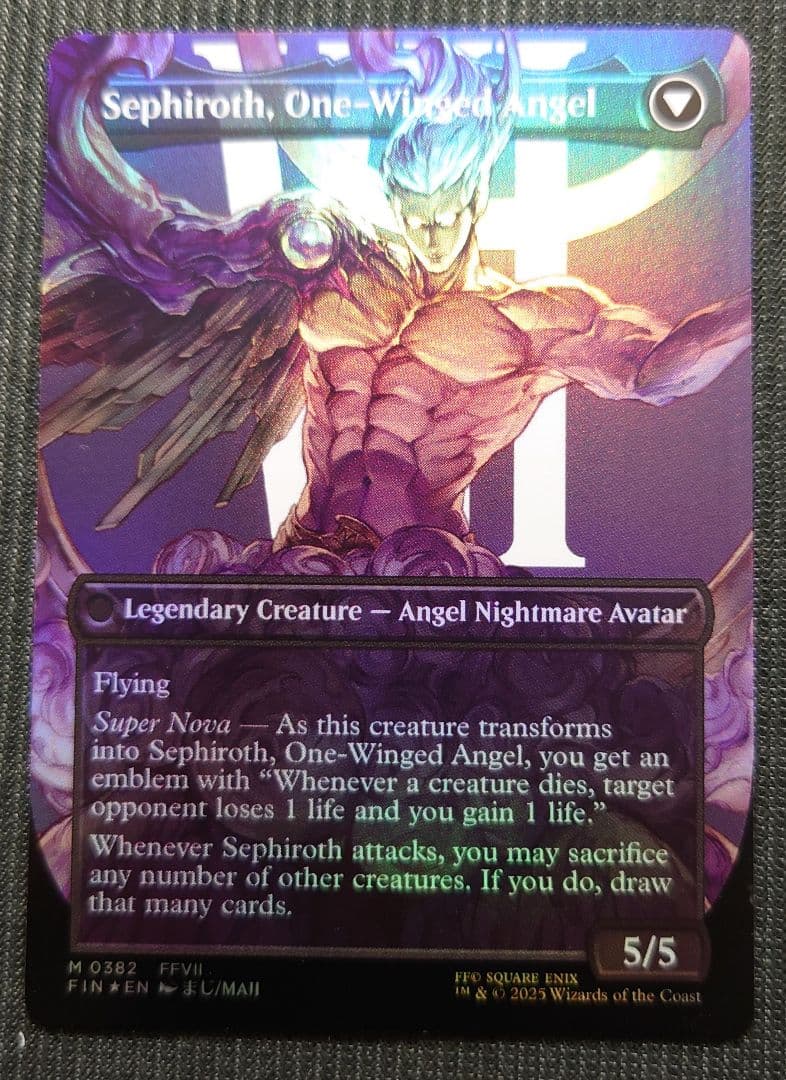 mtg 高騰中 ヤバ個体 英語 フルアート FOIL 威名のソルジャーセフィロス