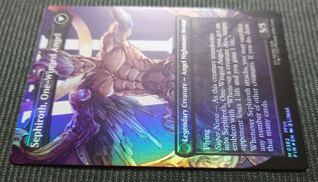 mtg 高騰中 ヤバ個体 英語 フルアート FOIL 威名のソルジャーセフィロス