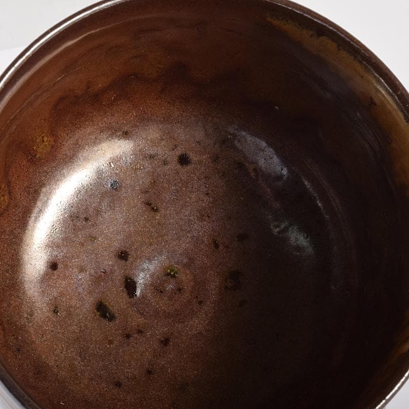 Q太郎　茶道具　高取焼　鬼丸雪山作　茶碗　共箱　V　7111