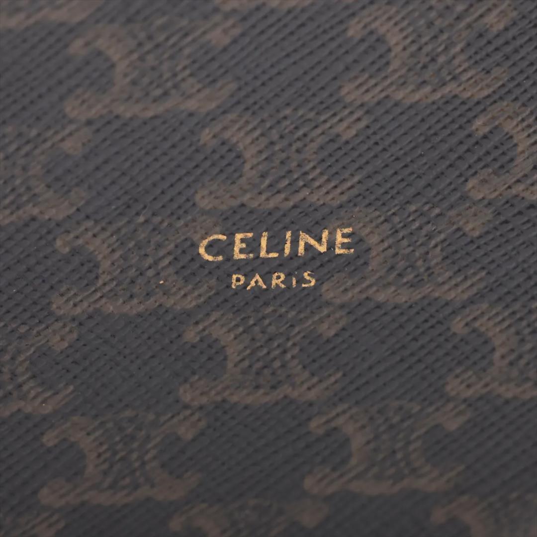 CELINE セリーヌ トリオンフ レザー ケース ダーク ブラウン 箱