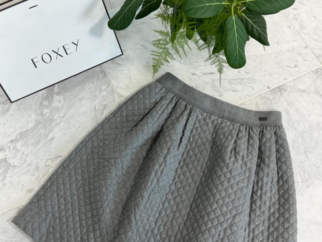 極美品★FOXEY/フォクシー キルティングスカート 42