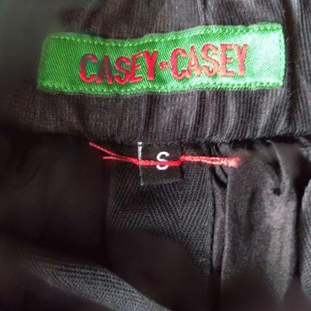 CASEY CASEY リネンブラック ギャザースカート★補修あり