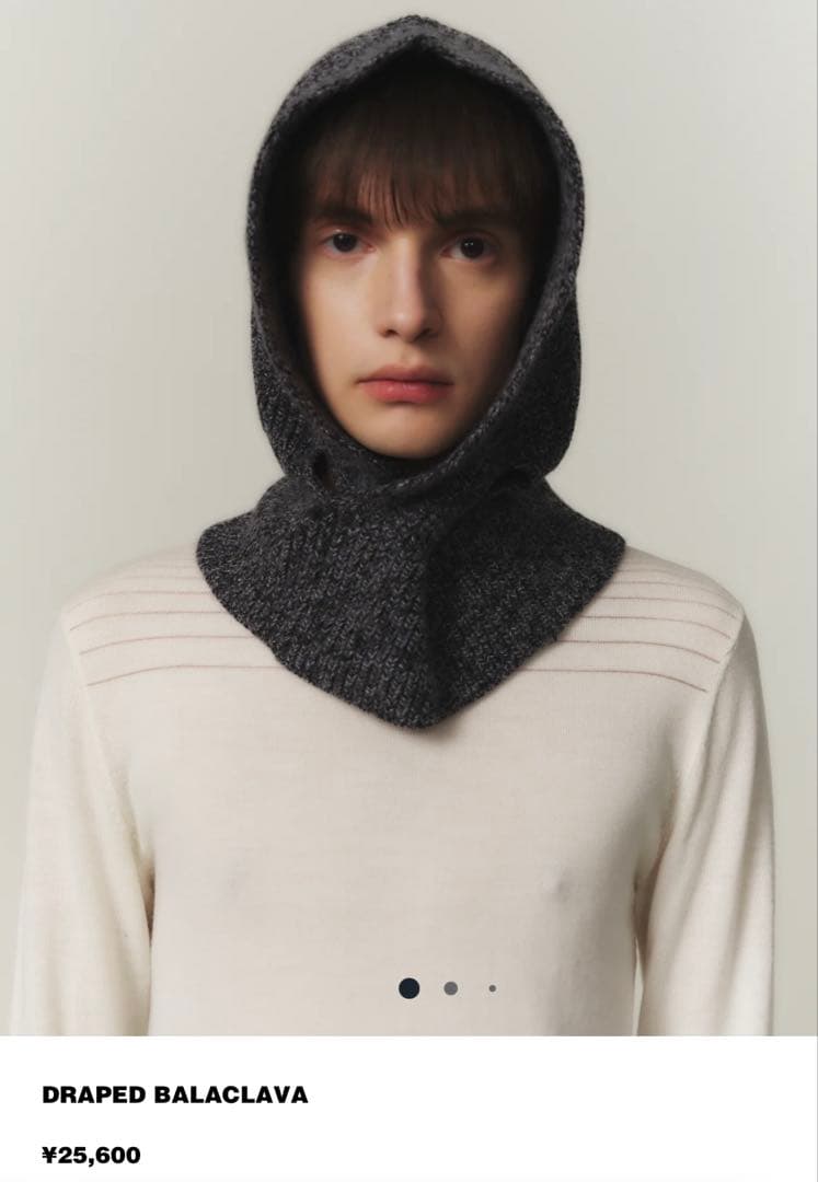 小物 NULLUS 24aw DRAPED BALACLAVA