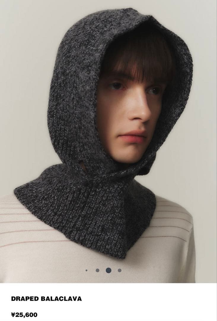小物 NULLUS 24aw DRAPED BALACLAVA