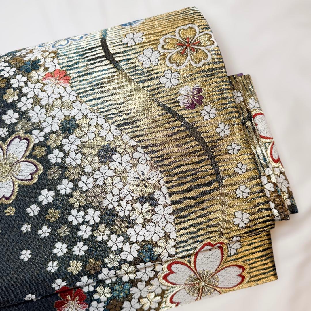 一体型 ワンタッチ帯 作り帯 豪華 袋帯 二重太鼓