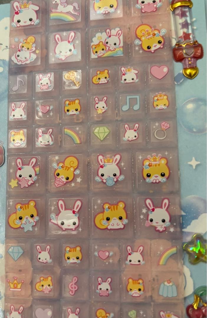 シール帳　完成品　ボンボンドロップシール　タイルシール　ウォーターシール