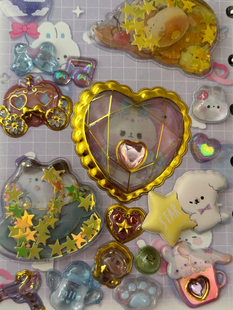 シール帳　完成品　ボンボンドロップシール　タイルシール　ウォーターシール