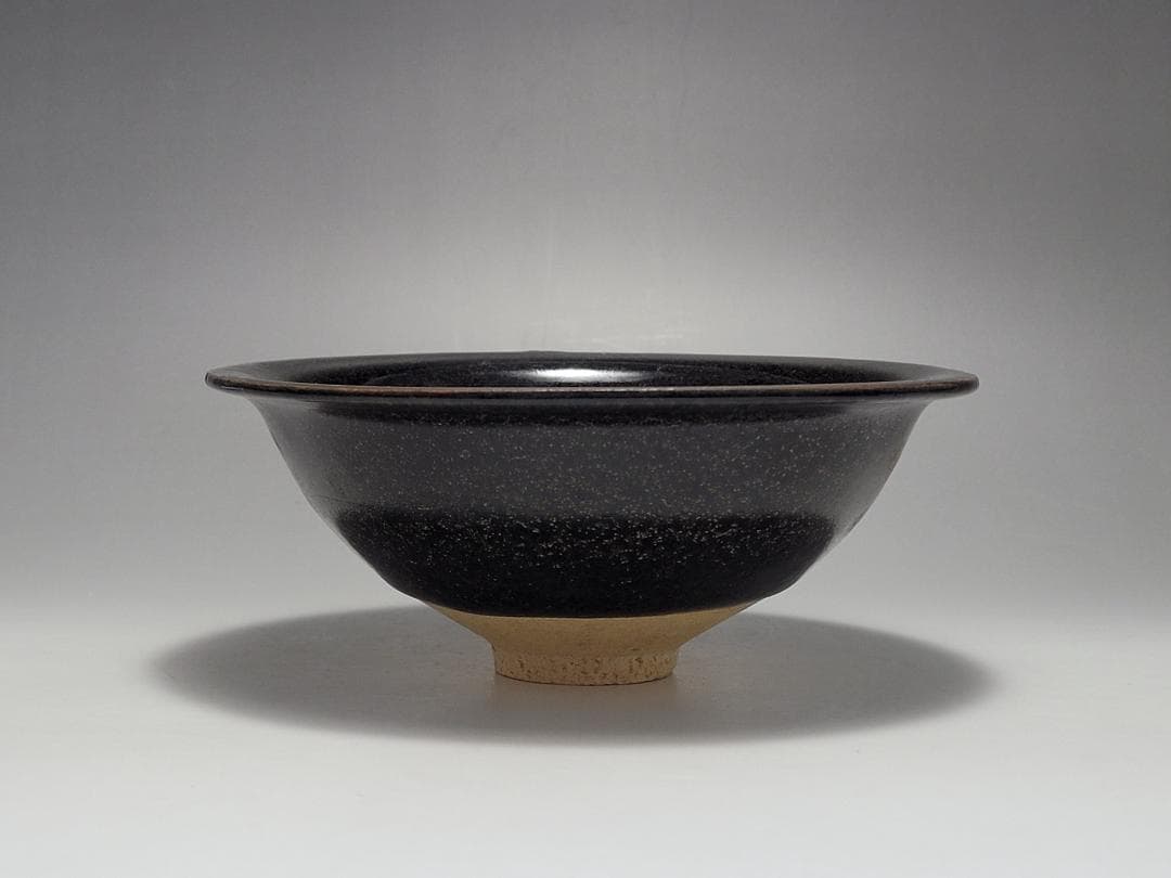 黒釉 窯変紋 茶碗 宋元時代 幅約15.7cm