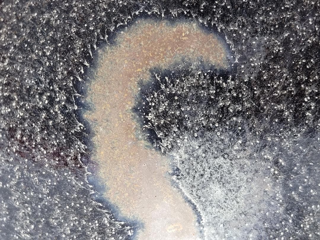 黒釉 窯変紋 茶碗 宋元時代 幅約15.7cm