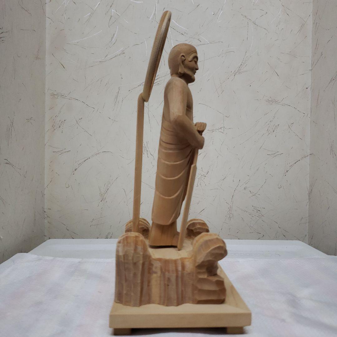 Ｂフライデー蔵出し特価★ヒバ材 跋陀婆羅菩薩像(バッタバラ)6.5寸★約30cm