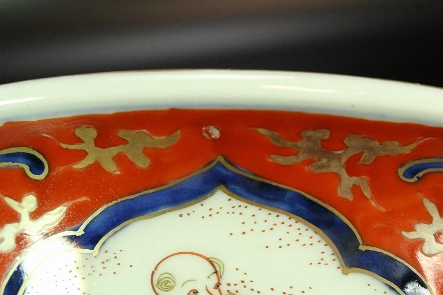 古伊万里 金蘭 模様 三重 鉢 碗 三件(K-XA727)