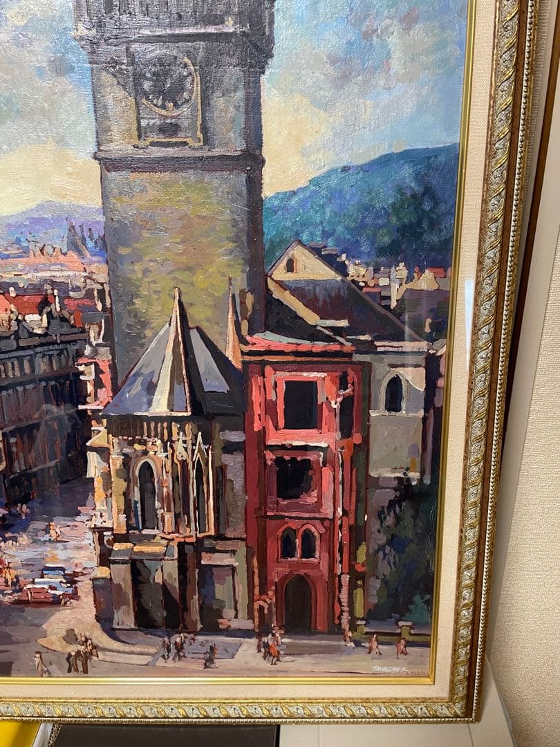 【処分特価】Richard Taubenek/リチャードタウベネク/油彩画/特大