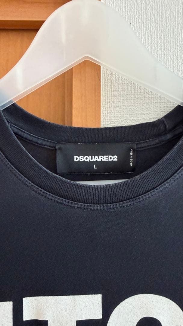 人気希少美品 DSQUARED2 ブラック Tシャツ Lサイズ
