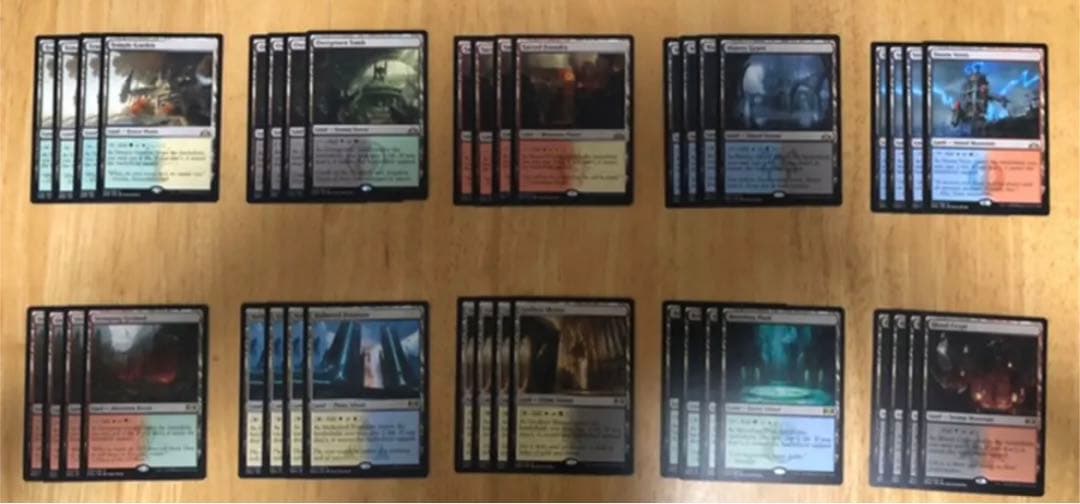 【最安】英語版 MTG ラヴニカのギルド　ラヴニカの献身　レア土地4枚セット