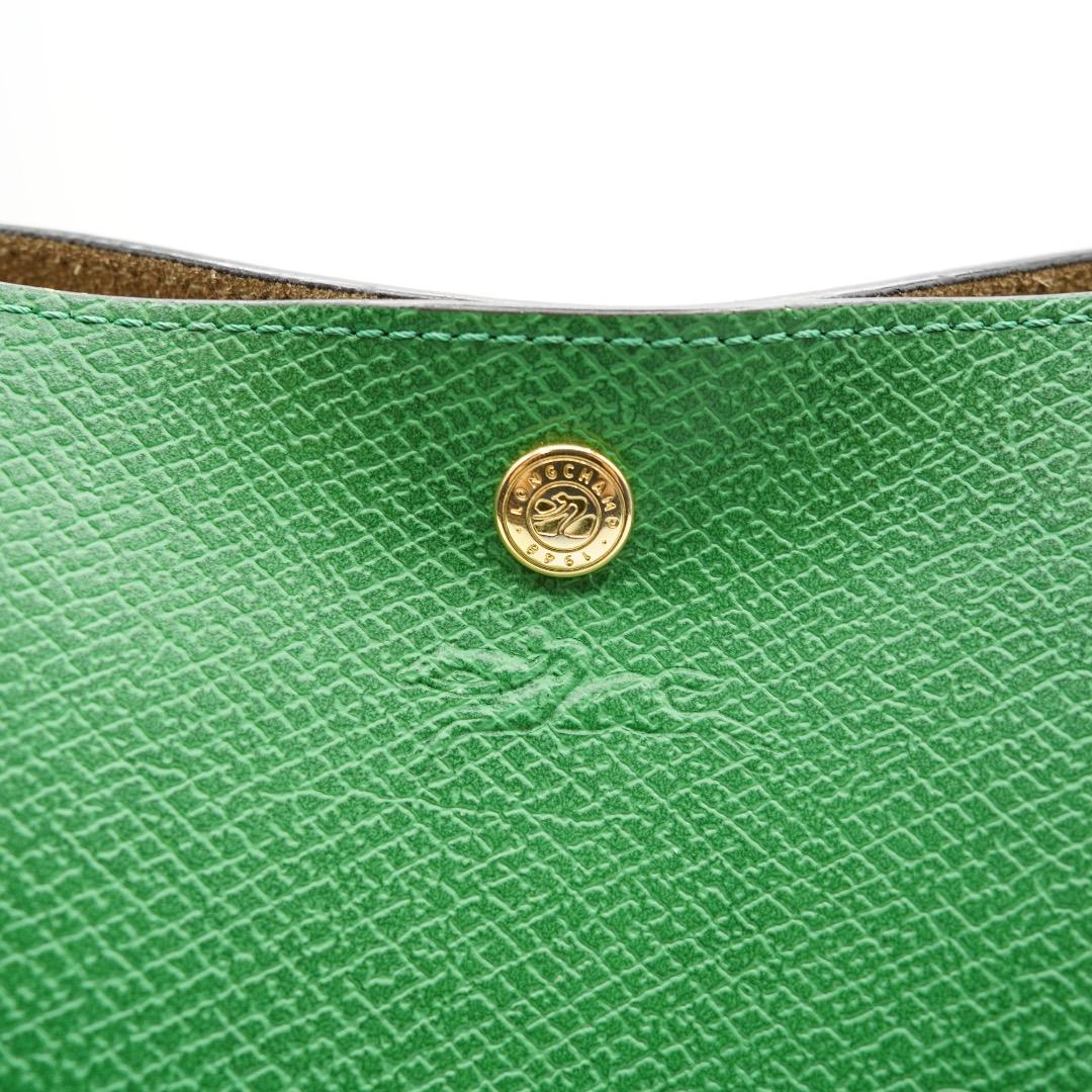 LONGCHAMP バゲットバッグ レザー グリーン