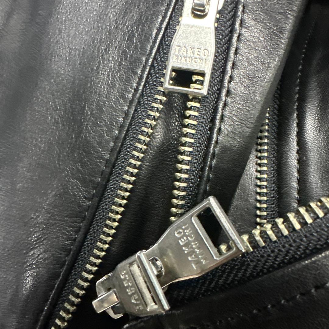 d*3様 美品　TAKEO KIKUCHI(タケオキクチ)レザーシングルライダー