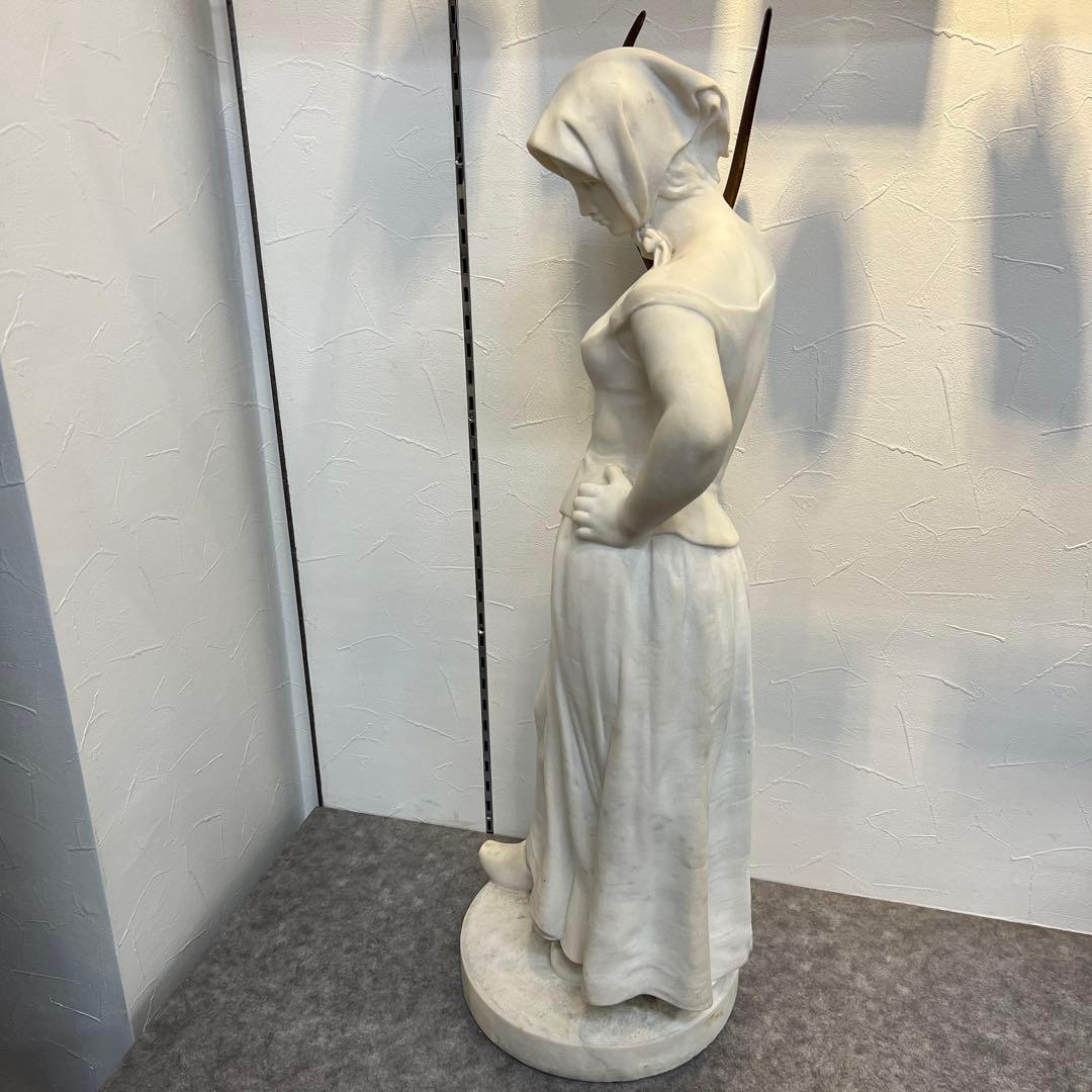 専用アルフレド・ブーシュ「農婦大理石38.4kg高さ81㎝東な8-0106☆1F