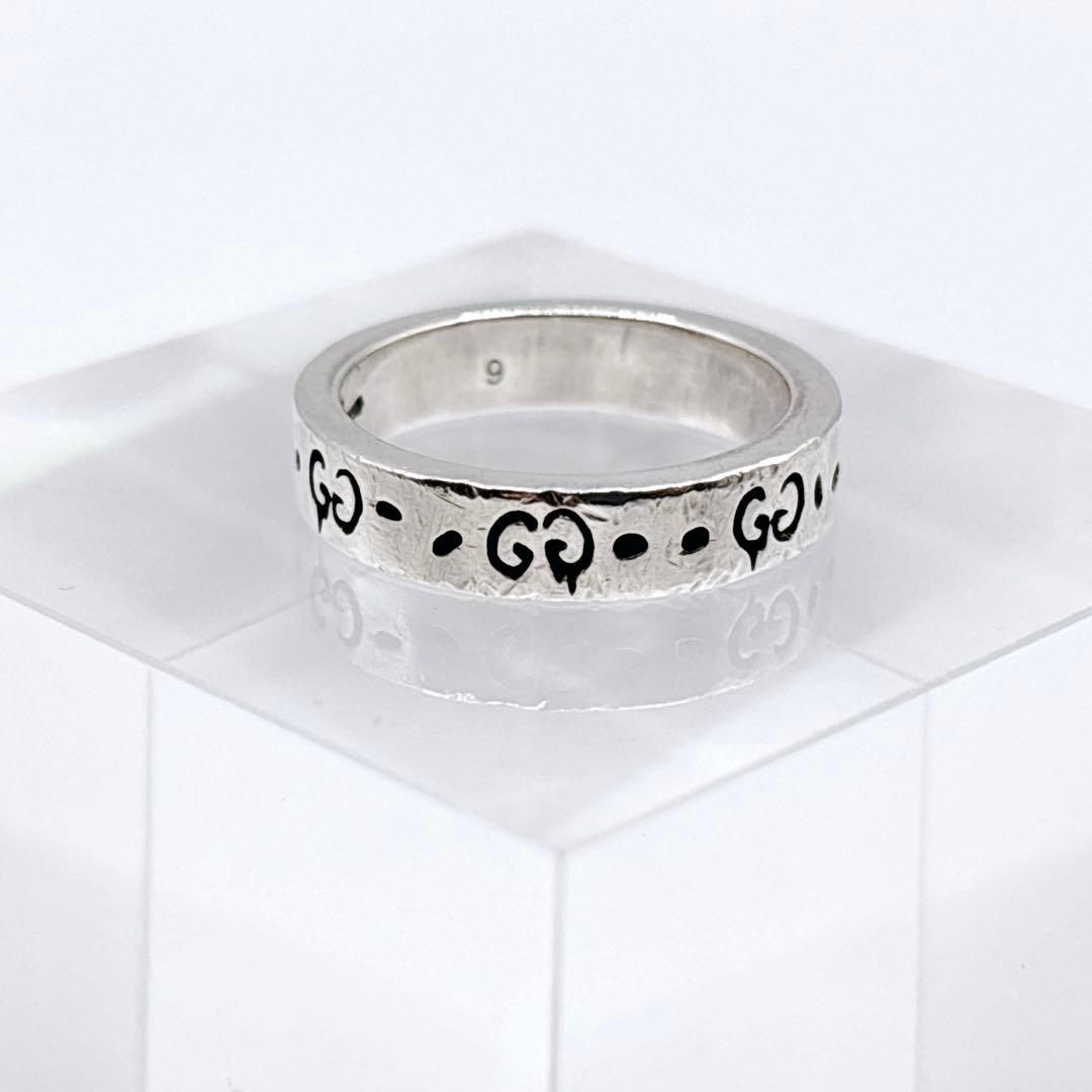GUCCI グッチ ゴースト レディース 9号 シルバー925 スカル
