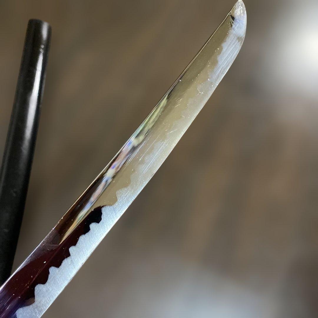 模造大刀 黒柄 太刀鍔 黒梨地鞘