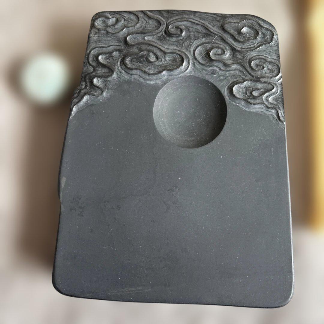 華山石硯　華山硯本家　大森丁斉作　 希少　桐箱入り