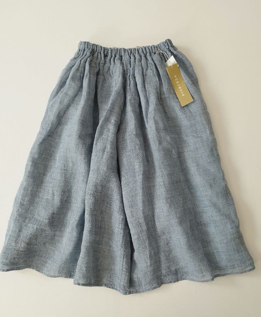 【タグ付き未使用品】中川政七商店 麻のかや織 キュロット ブルー リネン100%