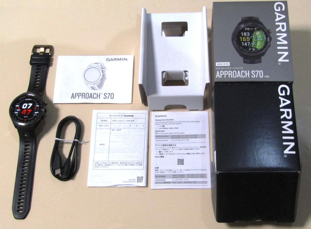 美品 ガーミン アプローチ S70 47mm ブロンズ エディション