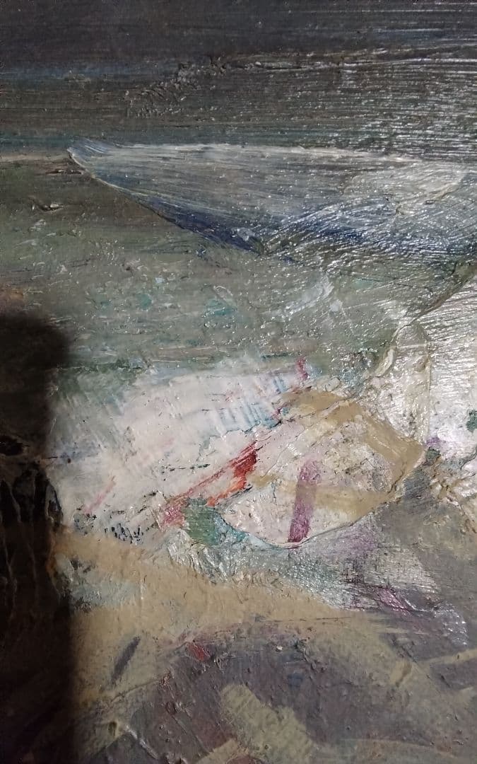 吉田民尚　伊豆の海　真作油彩4F1995年ぐらいに美術年鑑評価一号190万円